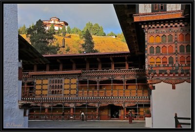 Inside Paro Dzong.