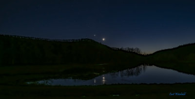Moon & Venus at Waterwheel Pond