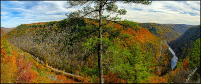 Autumn Canyon panorama at Colton Point State Park