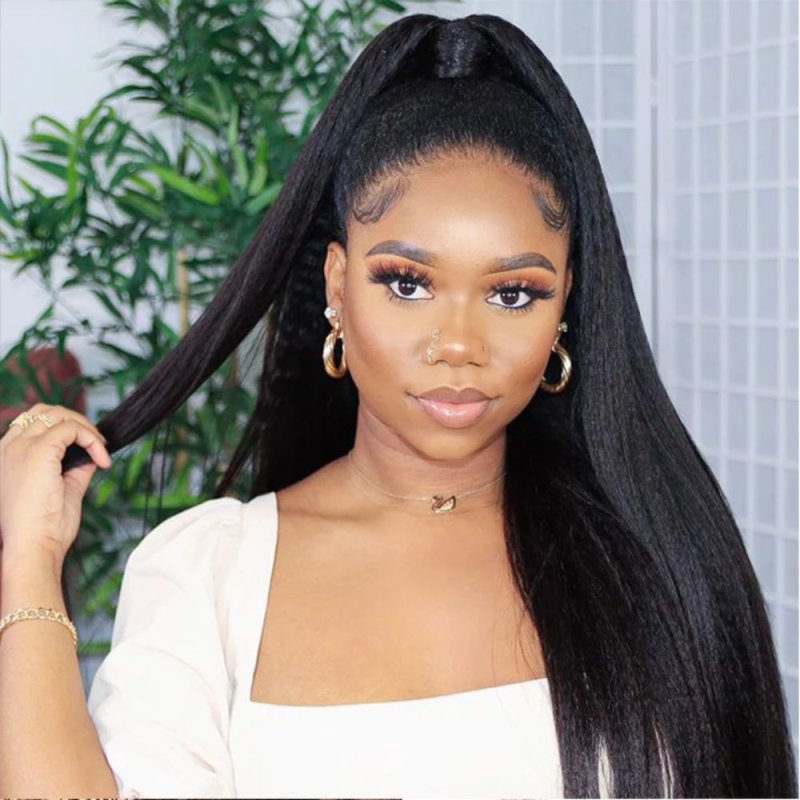 Kinky Straight High Ponytail Extensions
