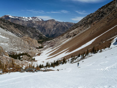 Switchbacks up the beautiful slope above camp