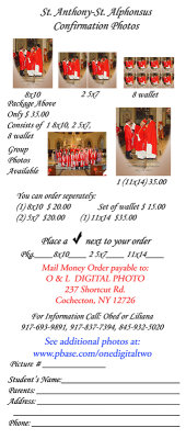 St. Anthony-St. Alphonse Confirmation 2019
