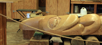 Totem under construction