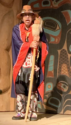 Presenter of Saxman dance exhibition