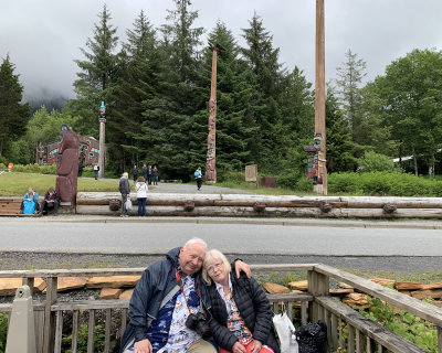 Saxman Totem assemblage (in background)