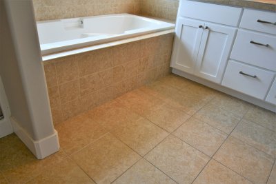 tile in master bathroom