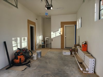 one side of garage