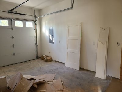 one side of garage
