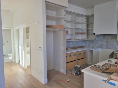 kitchen and hallway to garage