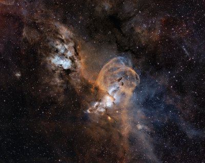 Statue of Liberty Nebula NGC3576 and NGC3603