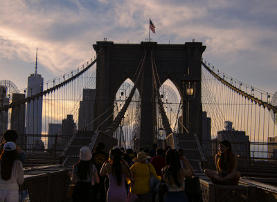 Party time on the Brooklyn Bridge