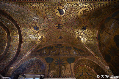 Ceiling with mosaics in King Roger's Salon DSC_6394
