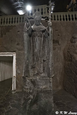 Salt rock statue of Pope John Paul II DSC_9221