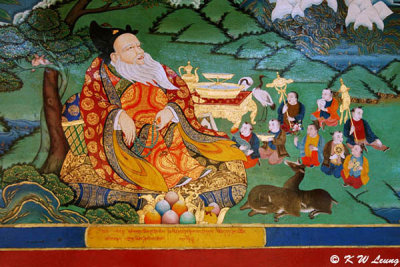 A piece of wall painting of Tashilhunpo Monastery