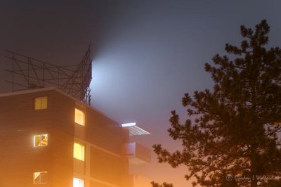 Hotel Sign Glow In Fog P1390771-3