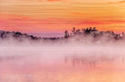 Misty Otter Lake At Sunrise P1420573-9