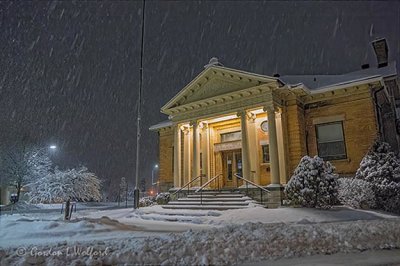 Library On A Snowy Night P1500595-6