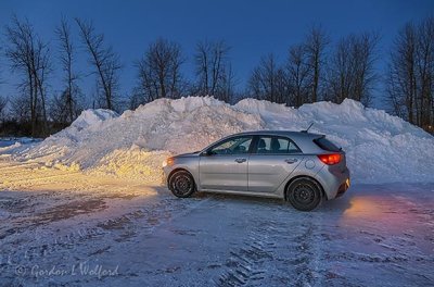 Car Beside Big Pile Of Snow P1510541-7