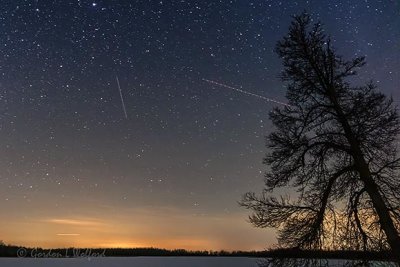 Night Sky With Meteor & Airplane P1510695