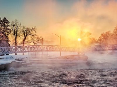 Footbridge In Sunrise Mist DSCN47214-6