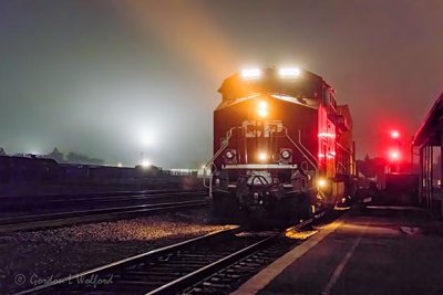 CP 8155 Westbound On A Foggy Night 90D-02807