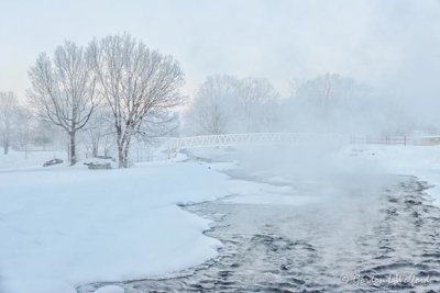 Footbridge In Winter Mist 90D13527