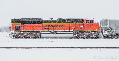 BNSF 9087 On A Snowy Morning 90D13623