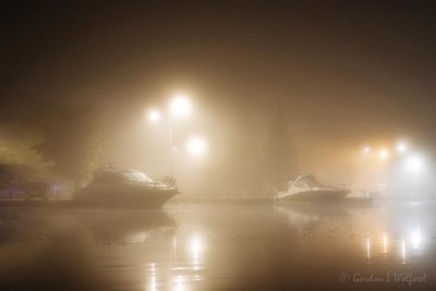 Two Boats In Night Fog 90D26853