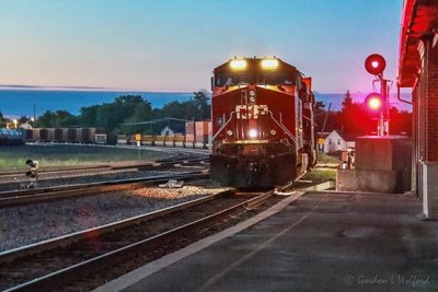 Westbound Freight Train At Dawn 90D30371