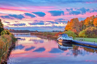 Autumn Boat At Sunrise 90D37827