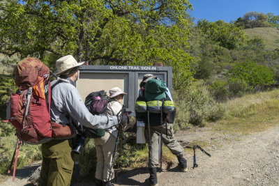 Signing in for the Ohlone Wilderness