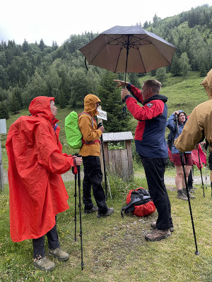 After lunch - rain gear