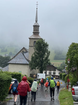 Entering the Les Contamines in the Val Montjoie