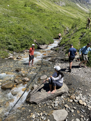 Soaking and cool River