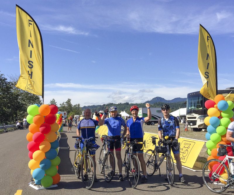 All of us at the finish