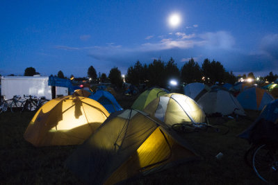 Moon light on the tent city