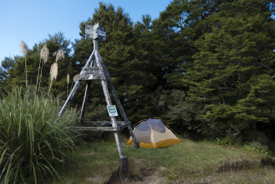 Our tent near Panekiri hut