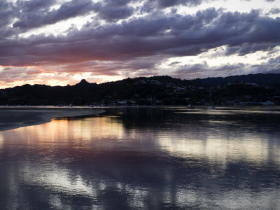 Tairua river estuary at sunset