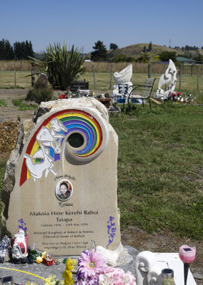 A grave in the St. John Omahu cemetery