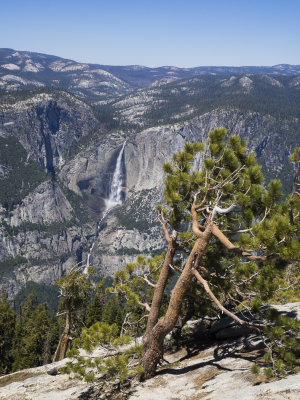 Yosemite Falls across the valley