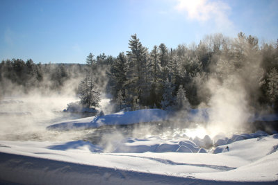 Madawaska river on a cold day