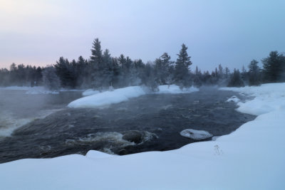 Madawaska river on a cold day