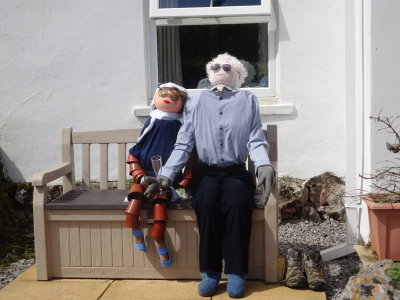 Mick and Joyce Scarecrow made by The Wheelers