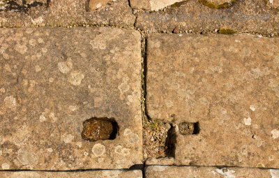 Holes for the gate bolts