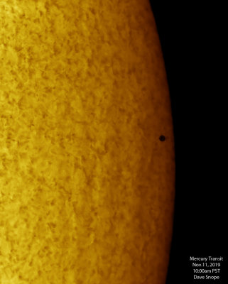 Mercury Finishing Its Transit Of The Sun