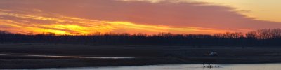  A Pano of the sunset on the way home after photographing eagles all day