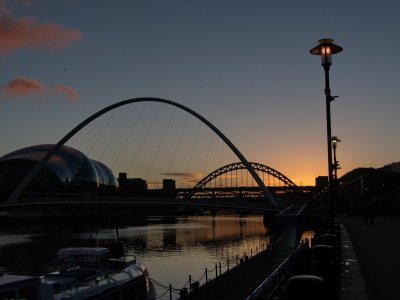 Newcastle The Tyne at dusk