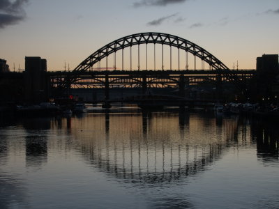 Bridges over the Tyne at dusk