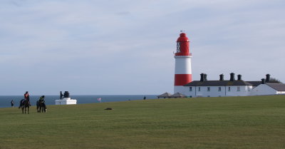 Souter Lighthouse with keeper's and colliery workers' lodgings