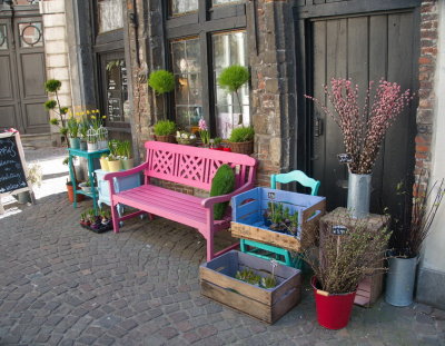 Flower shop in Antwerp Old Town